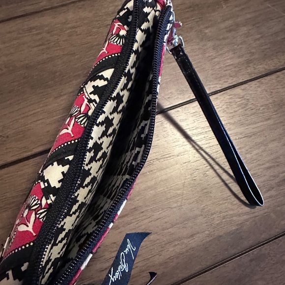 Vera Bradley Retired Deco Daisy & Houndstooth Wristlet Wallet w Checkbook Holder - Picture 8 of 15